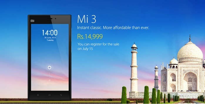 Xiaomi Mi 3 launched at just Rs. 14,999 in India